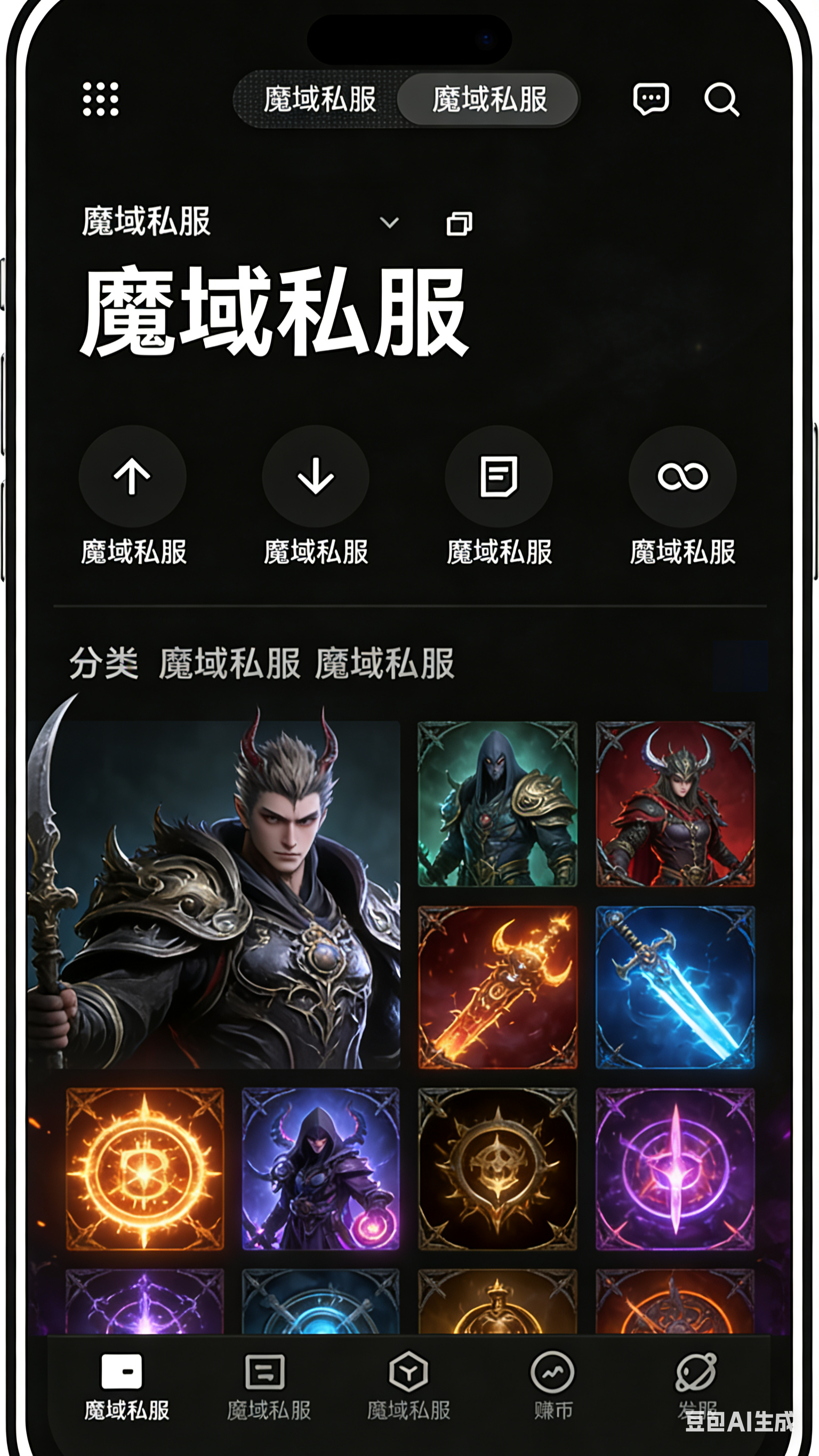 BOSS打宝魔域私服移动端游戏界面